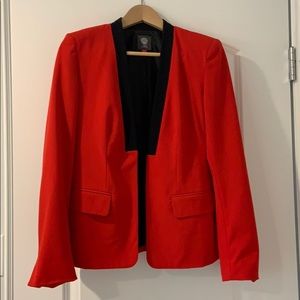 Vince Camuto Red and Black Blazer Size 2